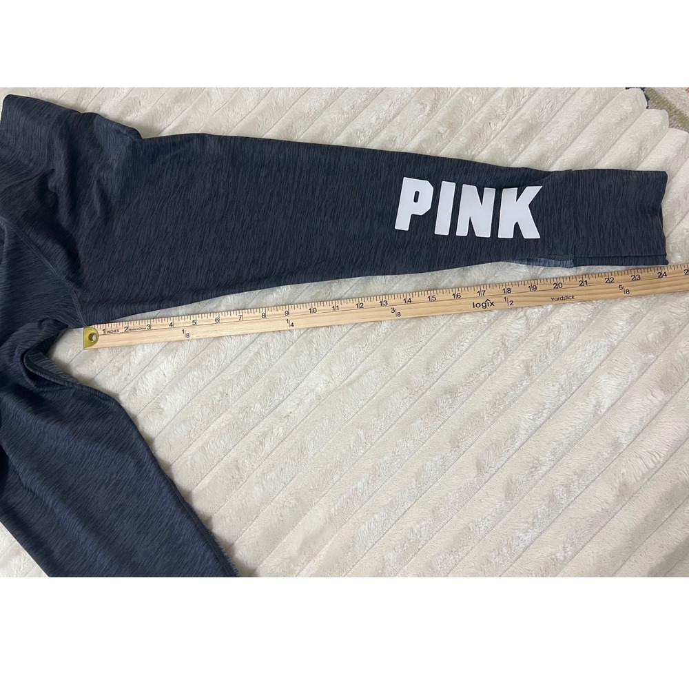PINK Victoria's Secret Ultimate Leggings Women's Dark Gray Logo‎ Athletic - Picture 6 of 6